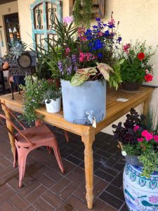 Antique outdoor table